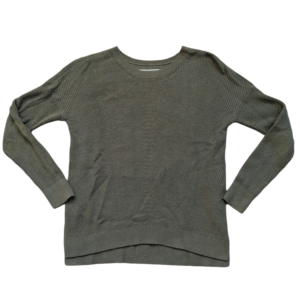 Abercrombie & Fitch Dark Green Knit Slouchy Crewneck Sweater Size XS